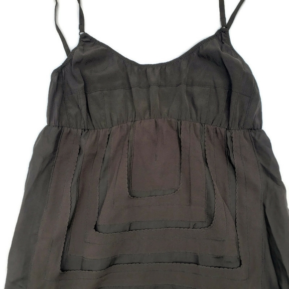 Vince Silk Pattern Empire Camisole Top Black XS - Picture 2 of 6